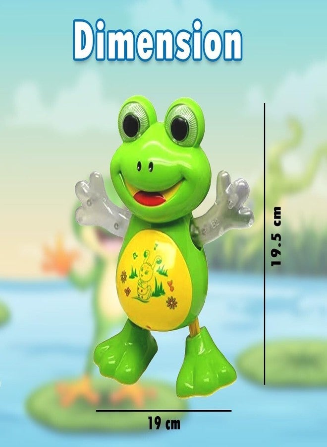 HDA GROUP Musical Sound Toy Dancing Frog Toy with Vibrant Light Effect & Musial Sound for Kids 3+ Years | Fun Musical Learning Toy with Lights & Sounds - Encourages Creativity (Multicolor) - Image 4